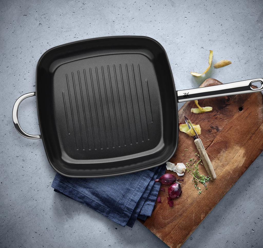 Grillpanne 28 x 28 cm keramisk non-stick - Durado montert på komfyr