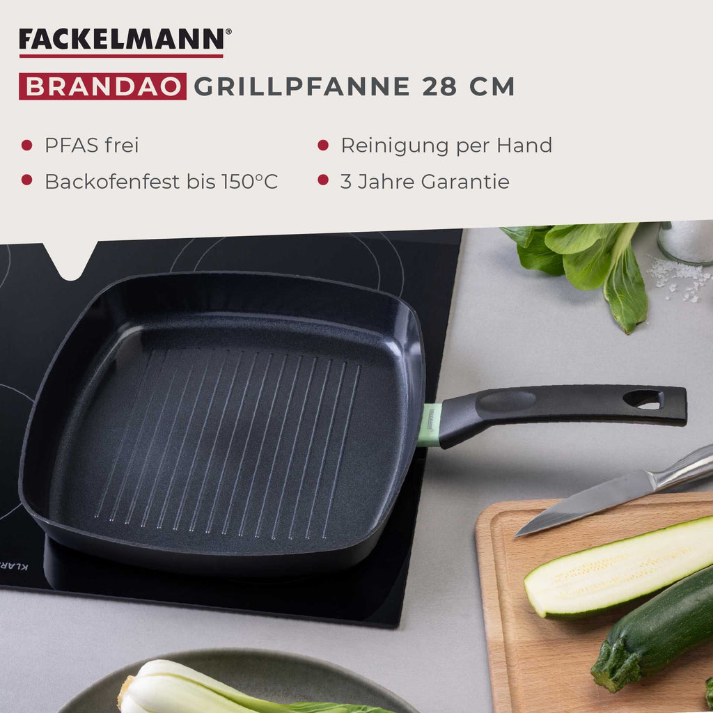 Grillpanne keramikk non-stick Ø28 cm Brandao nærbilde av belegg