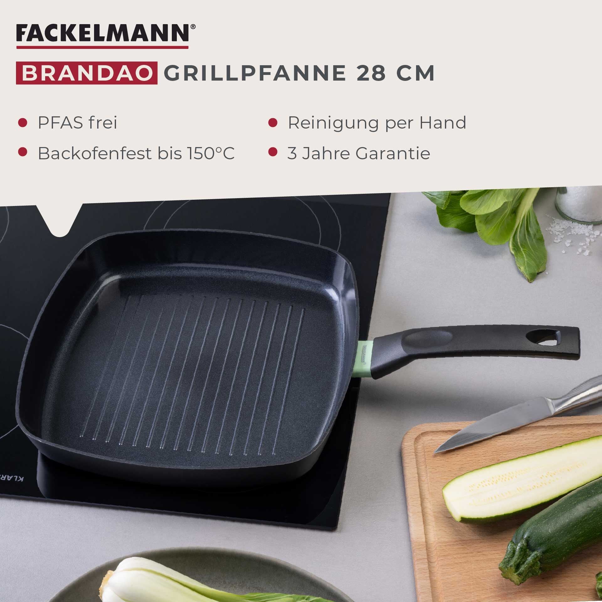 Grillpanne keramikk non-stick Ø28 cm Brandao nærbilde av belegg