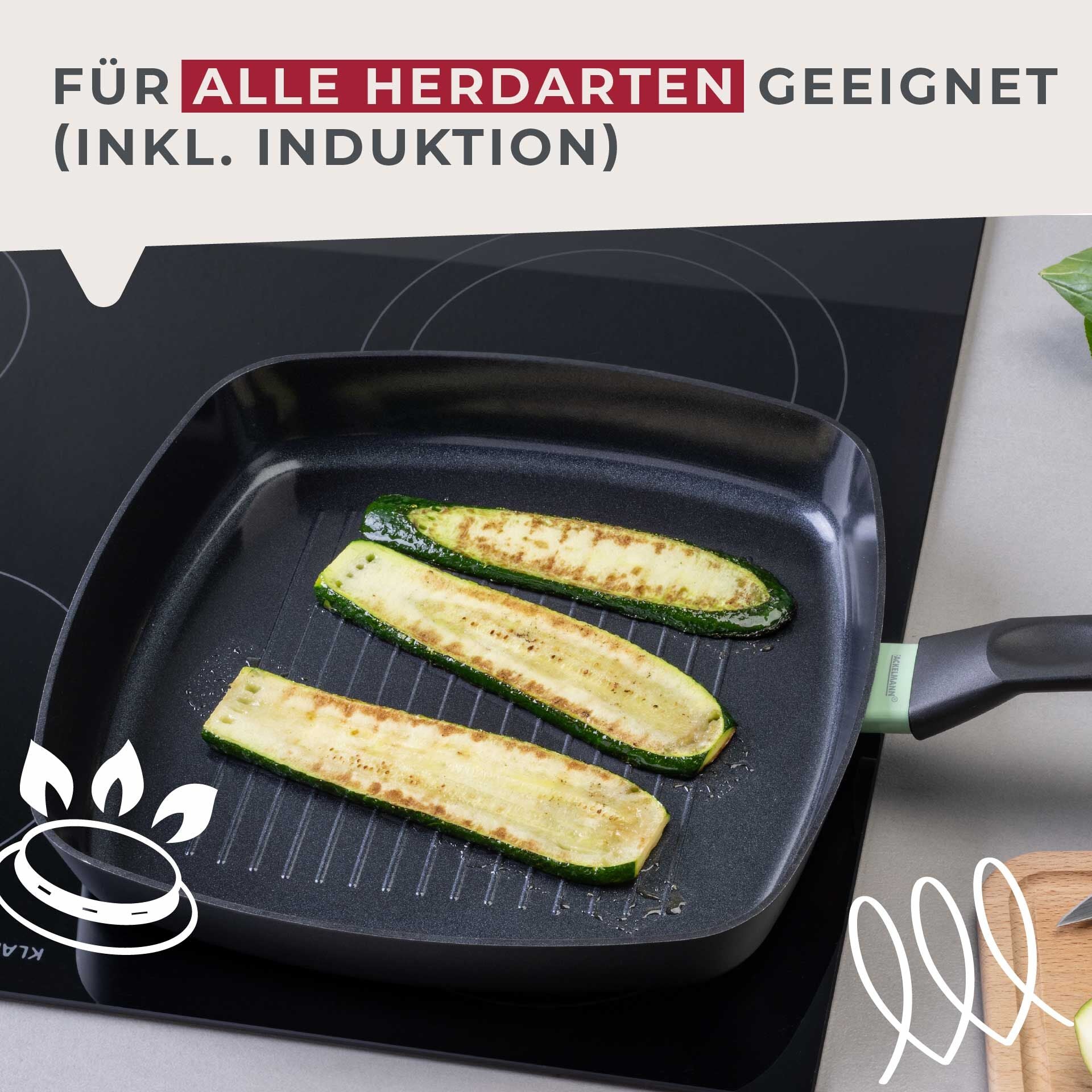 Grillpanne keramikk non-stick Ø28 cm Brandao med mat
