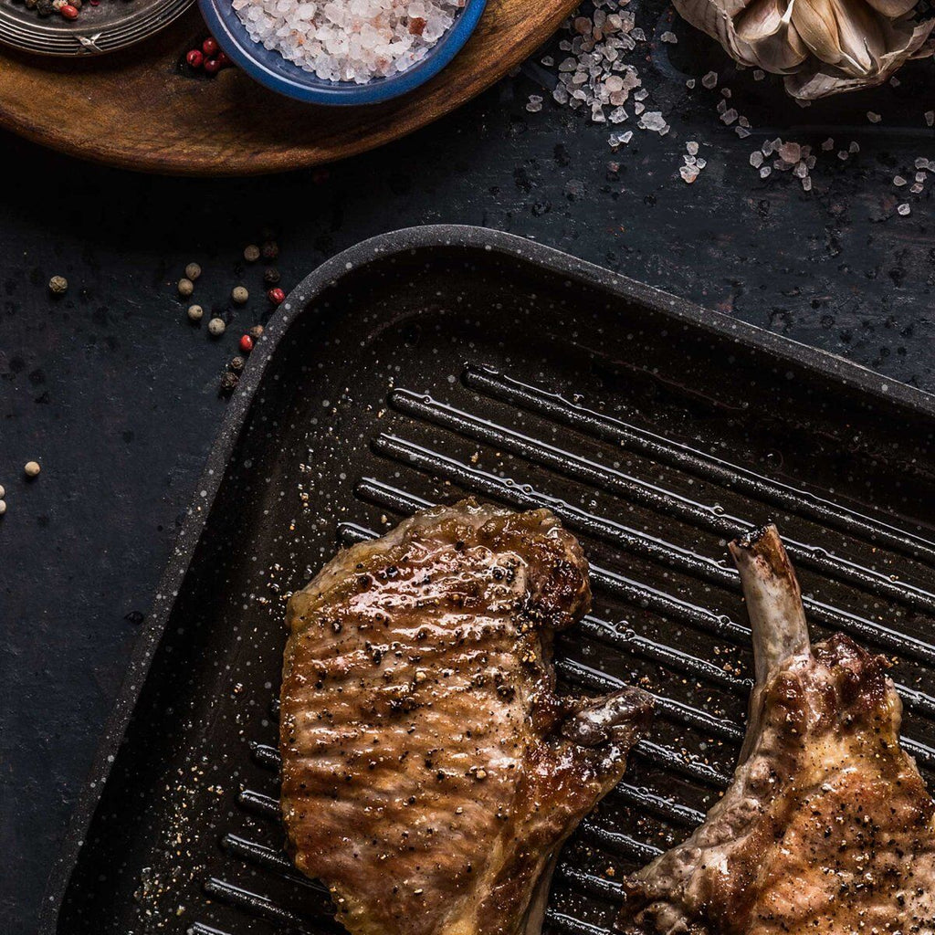 Grillpanne Pure Belugo 28x28 cm aluminium non-stick detalj av belegg
