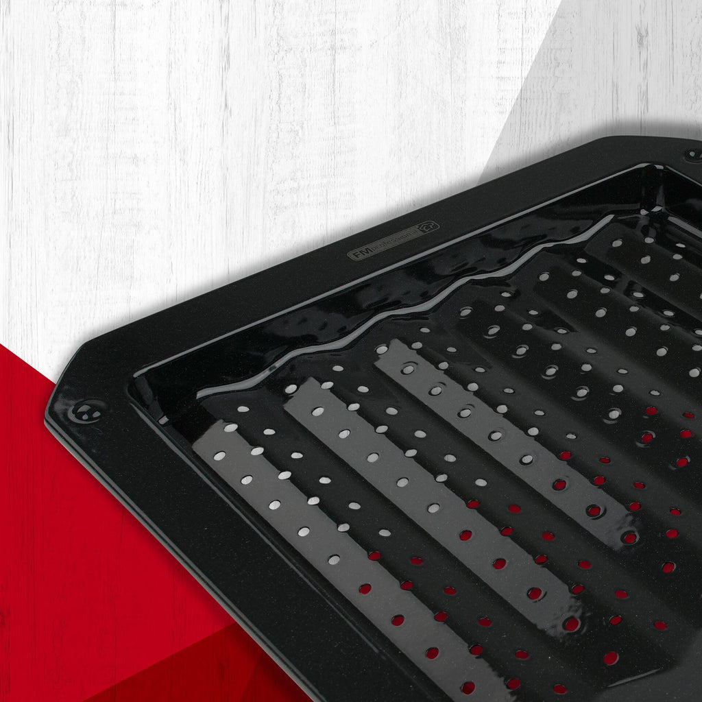 Bakside av grillplate emaljert 38x33 cm til ovn og grill - FMprofessional
