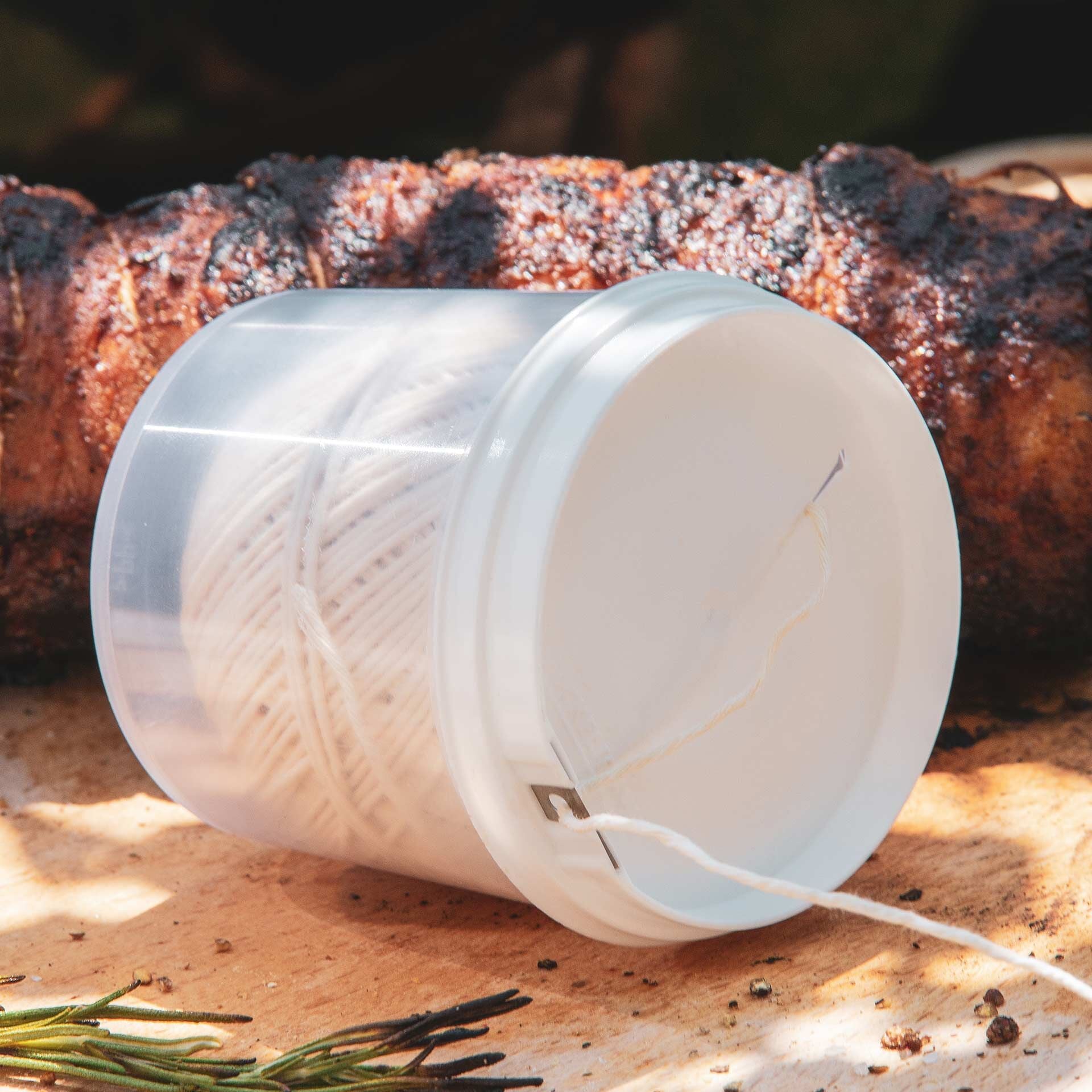 Grillsnor bomull 100 m varmebestandig opptil 230°C med dispenser bakside