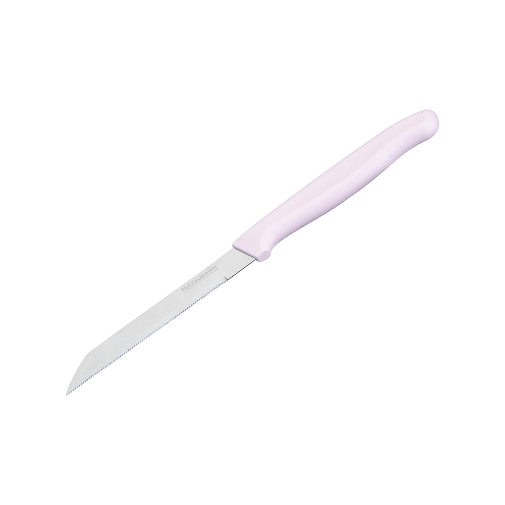 Grønnsakskniv rosa 12 cm sagtannet egg - Fackelmann x Pamela Reif forfra