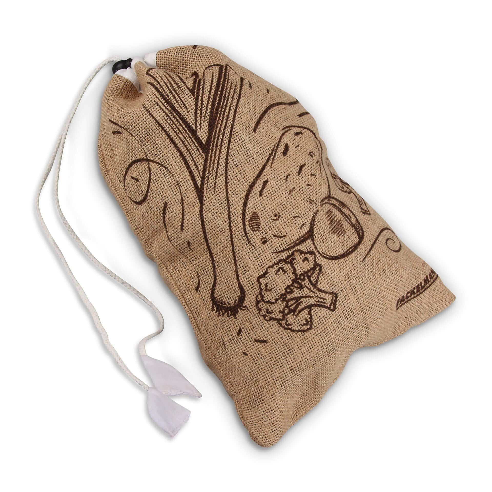 Grønnsakspose jute stor 38,5x27 cm oppbevaring forfra