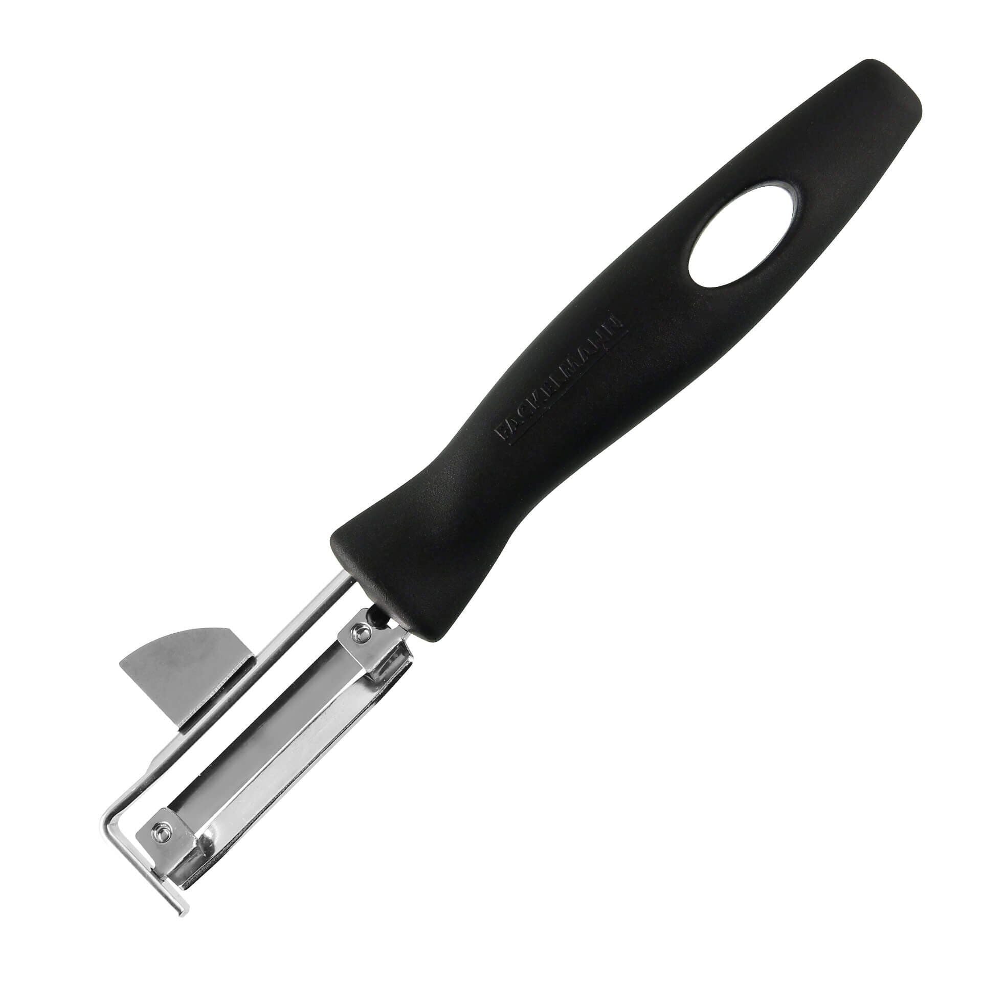 Grønnsaksskreller 17 cm svart/krom rustfritt stål - Fackelmann forfra