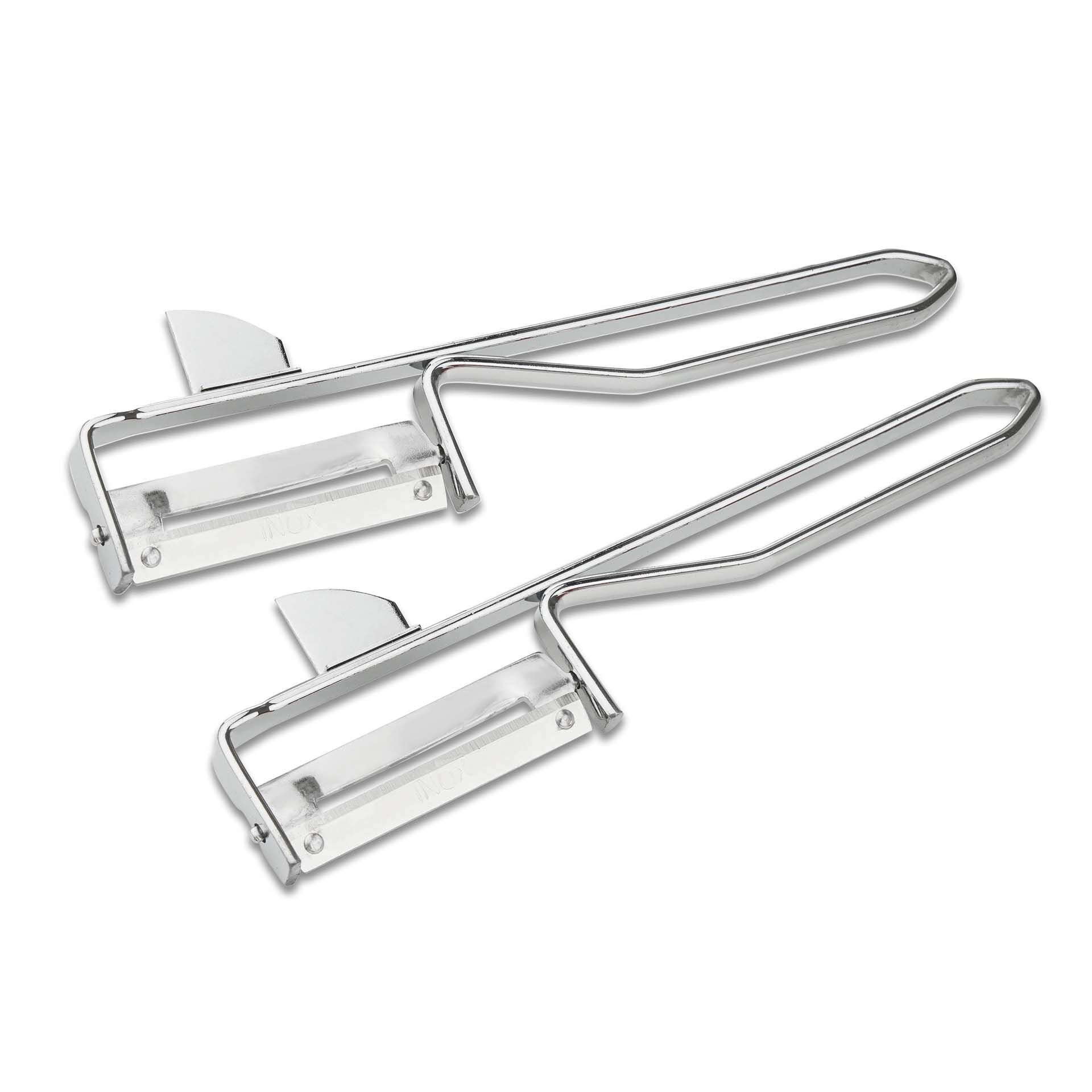 Grønnsaksskreller-sett rustfritt stål 15 cm forfra