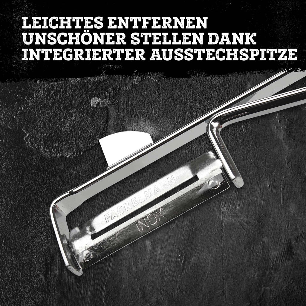 Grønnsaksskreller-sett rustfritt stål 15 cm aushøler detalj