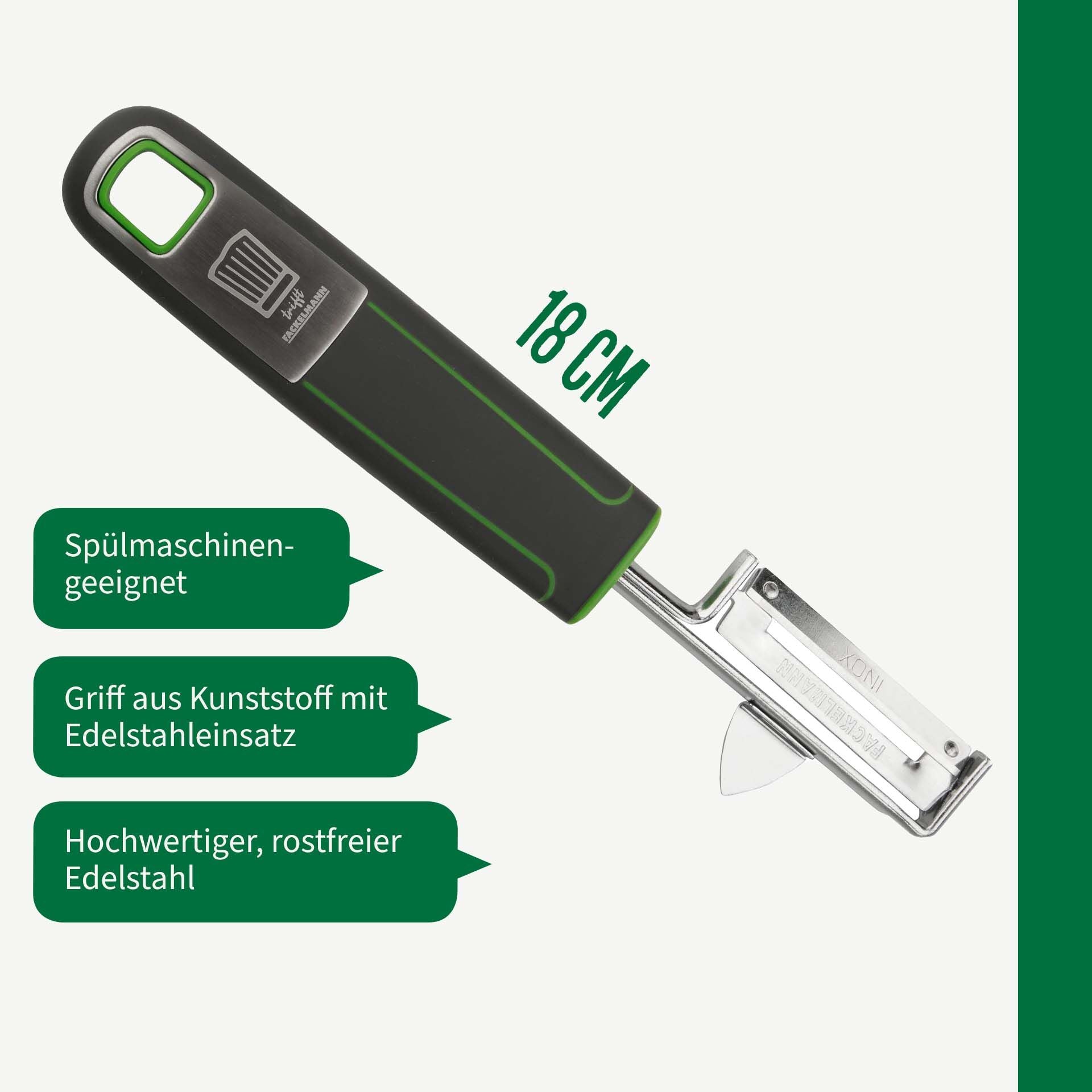 Grønnsaksskreller svingbar 18 cm - Chefkoch trifft Fackelmann fra siden