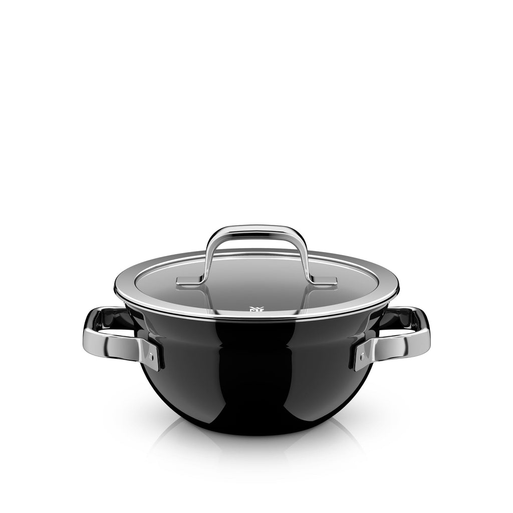 Gryte med lokk 20 cm Fusiontec Mineral Pro Black - WMF forfra