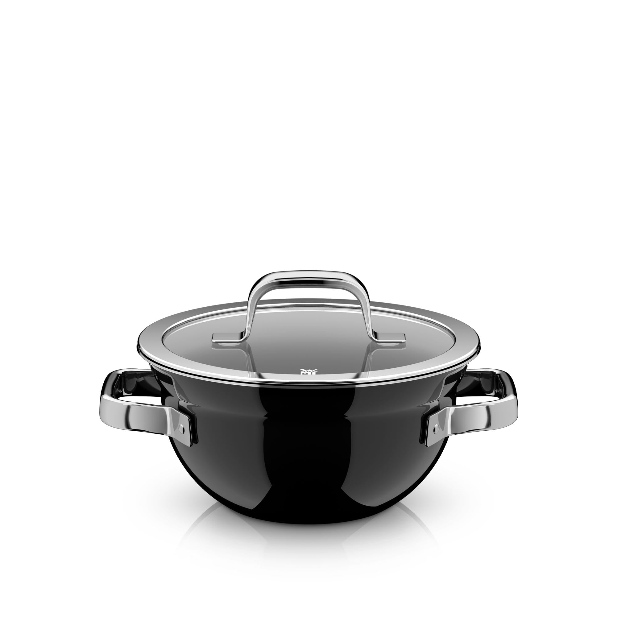 Gryte med lokk 20 cm Fusiontec Mineral Pro Black - WMF forfra