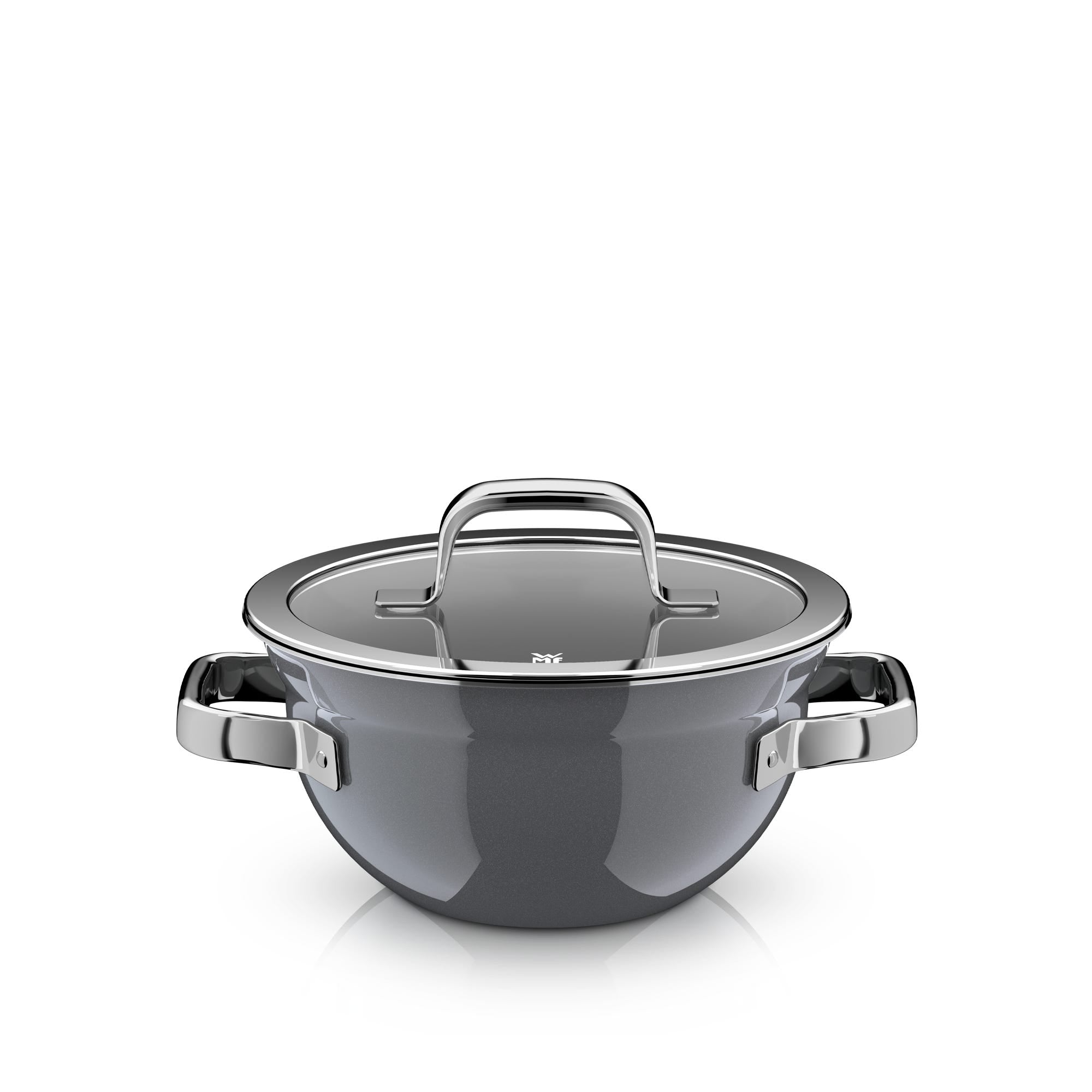 Gryte med lokk 20 cm 2,3 L Fusiontec Mineral Pro Platinum forfra