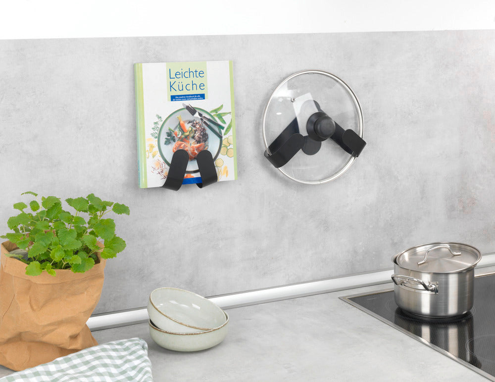 Grytelokkeholder 2-delt sett for lokk opptil Ø 28 cm sett ovenfra