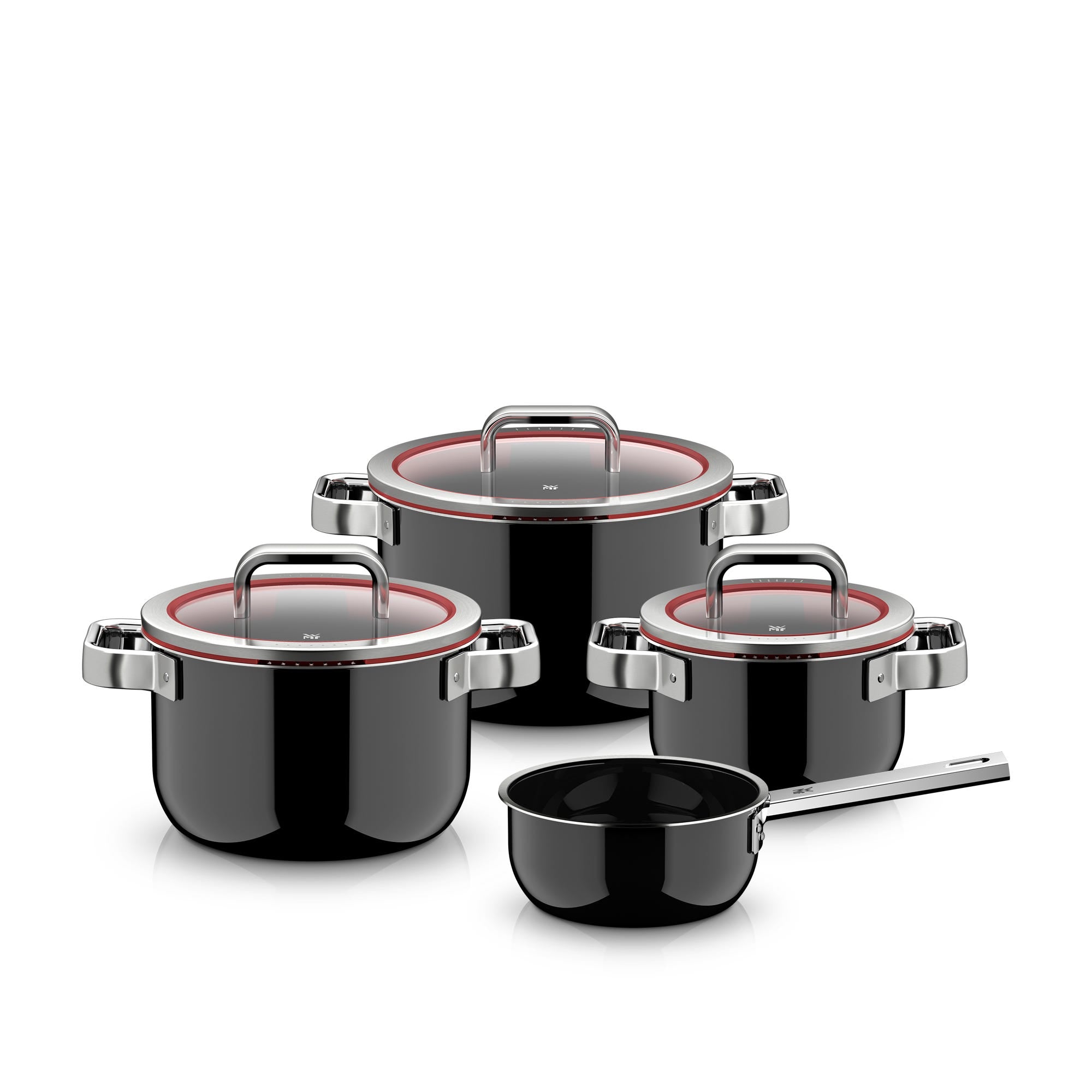 Grytersett 4-delt Fusiontec Function Pro svart - WMF forfra
