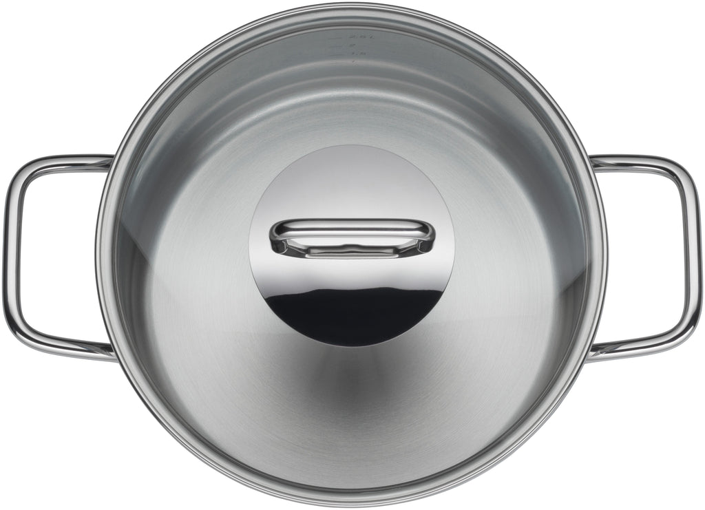 Grytesett 4-delt Extra Cook rustfritt stål induksjon glasslokk kokekar i bruk