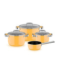 Grytesett 4-delt Fusiontec Mineral Pro mango yellow induksjon - WMF forfra