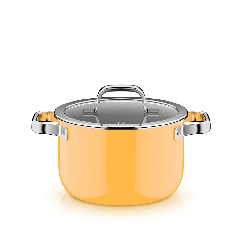 Detalj av håndtak på Grytesett 4-delt Fusiontec Mineral Pro mango yellow induksjon - WMF