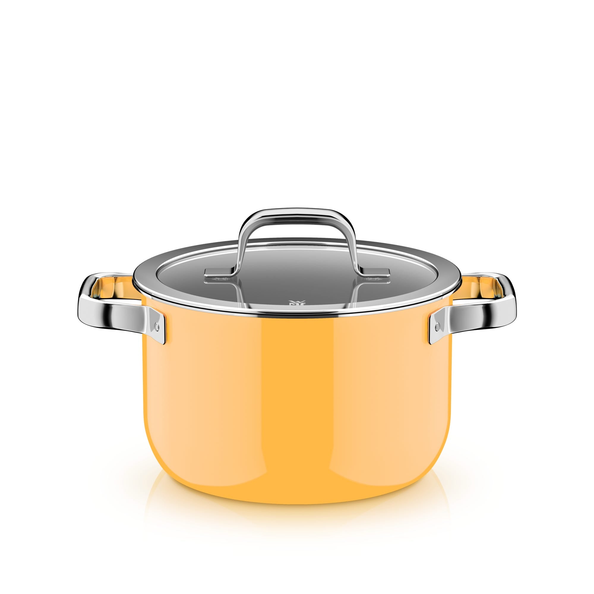 Detalj av håndtak på Grytesett 4-delt Fusiontec Mineral Pro mango yellow induksjon - WMF