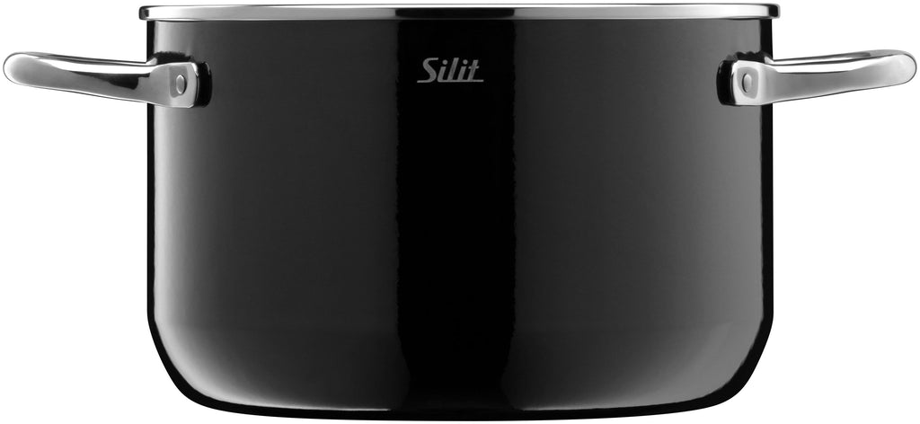 Grytesett 4-delt Silargan® Elegance svart induksjon detalj av kant