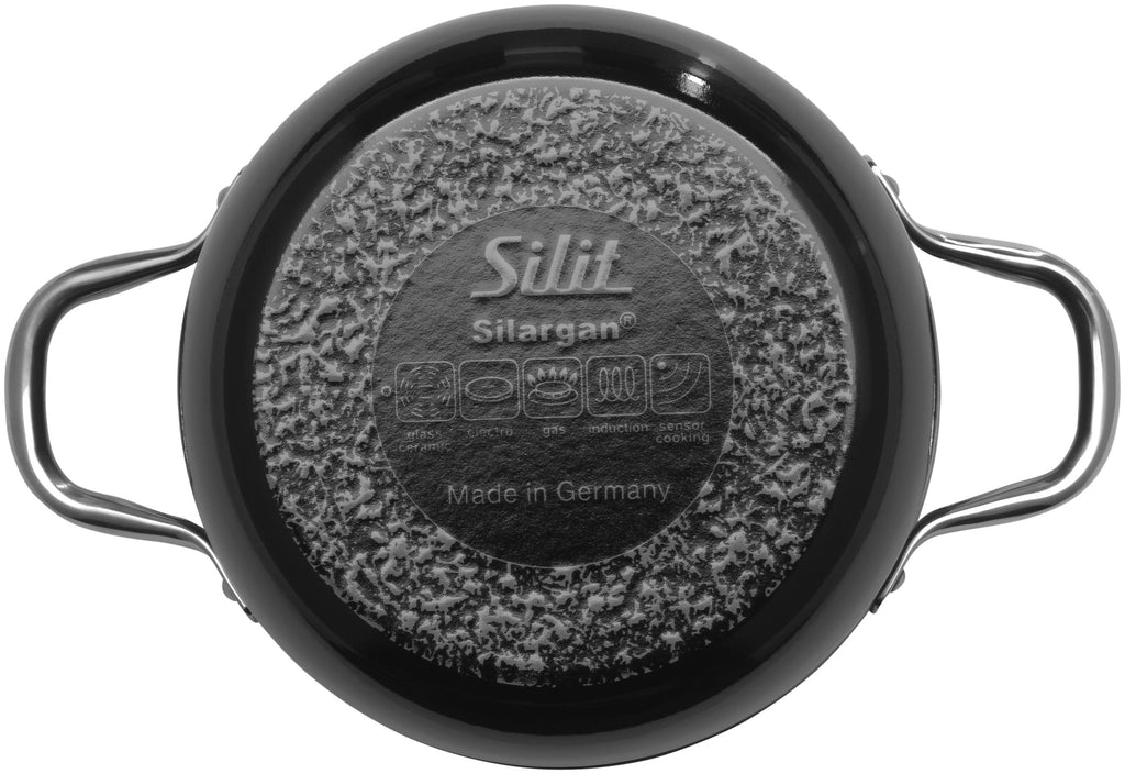 Grytesett 4-delt Silargan® Elegance svart induksjon med logo