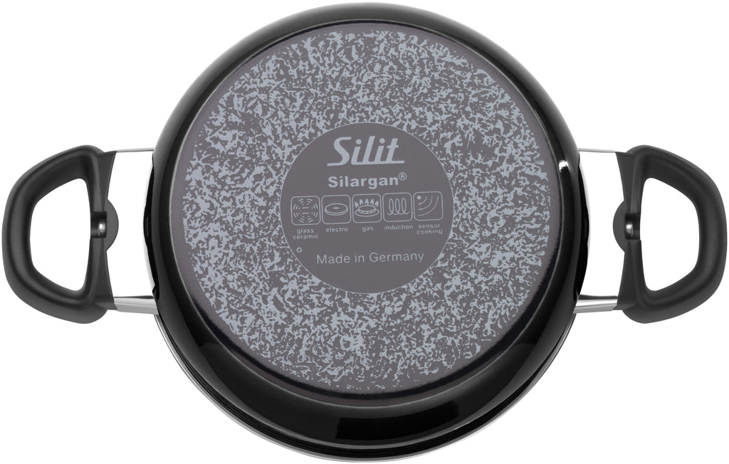 Grytesett 4-delt Silargan® Modesto svart induksjon - Silit lokk nærbilde