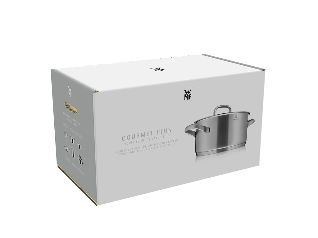 Grytesett 5-delt Gourmet Plus rustfritt stål induksjon sett i kjøkken