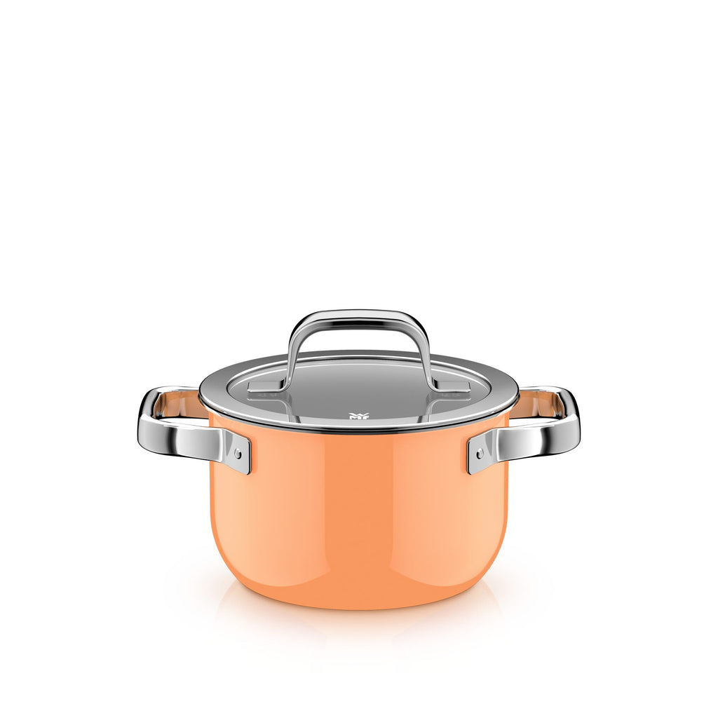 Bakside av grytesett 4-delt Fusiontec Mineral Pro papaya orange induksjon - WMF