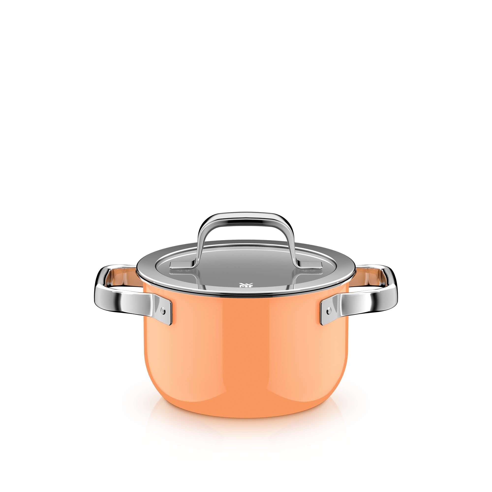 Bakside av grytesett 4-delt Fusiontec Mineral Pro papaya orange induksjon - WMF