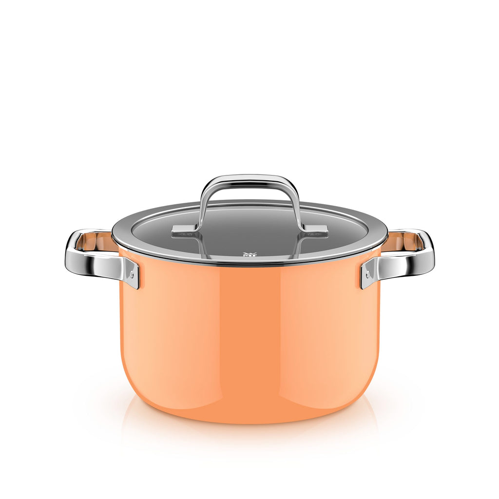 Detalj av håndtak på Grytesett 4-delt Fusiontec Mineral Pro papaya orange induksjon - WMF