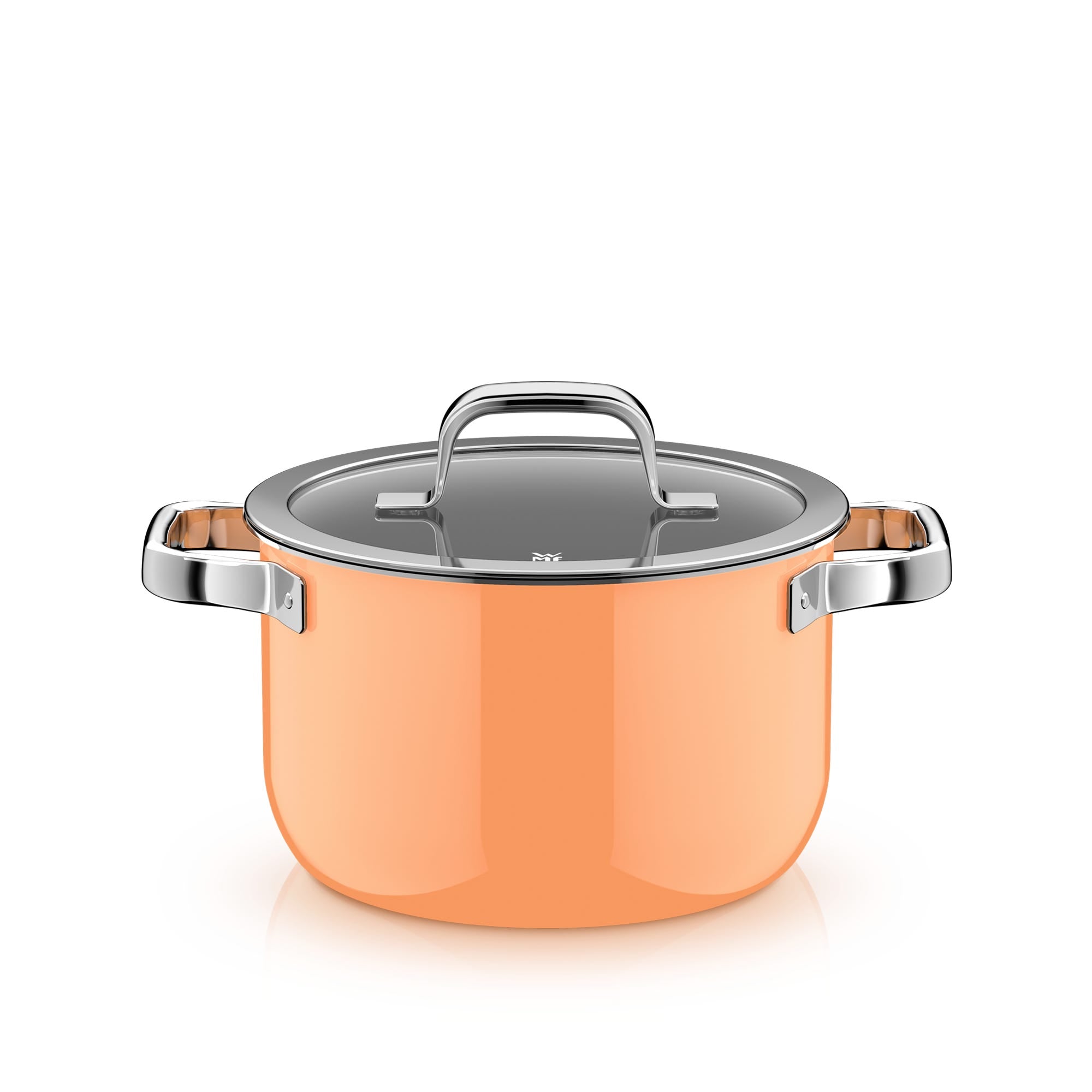 Detalj av håndtak på Grytesett 4-delt Fusiontec Mineral Pro papaya orange induksjon - WMF