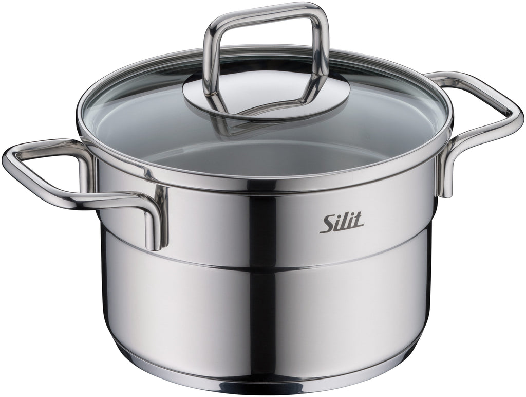 Detalj av glasslokk på Grytesett mini 4-delt Extra Cook rustfritt stål induksjon - Silit