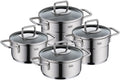 Grytesett mini 4-delt Extra Cook rustfritt stål induksjon - Silit forfra