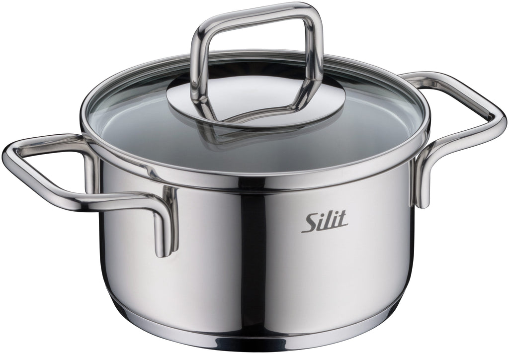 Nærbilde av håndtak på Grytesett mini 4-delt Extra Cook rustfritt stål induksjon - Silit