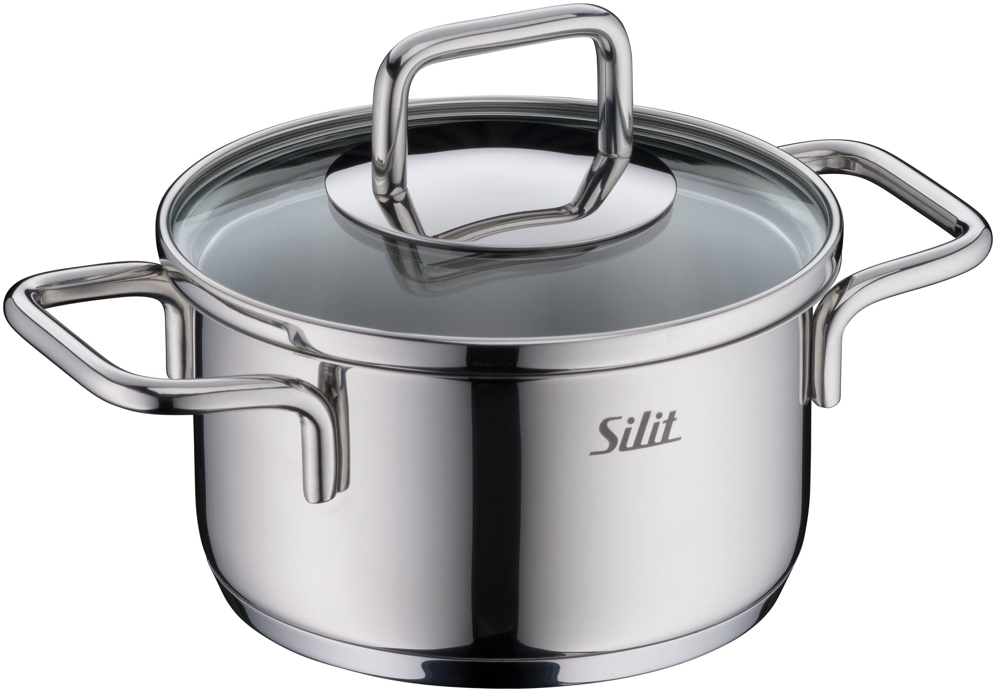 Nærbilde av håndtak på Grytesett mini 4-delt Extra Cook rustfritt stål induksjon - Silit