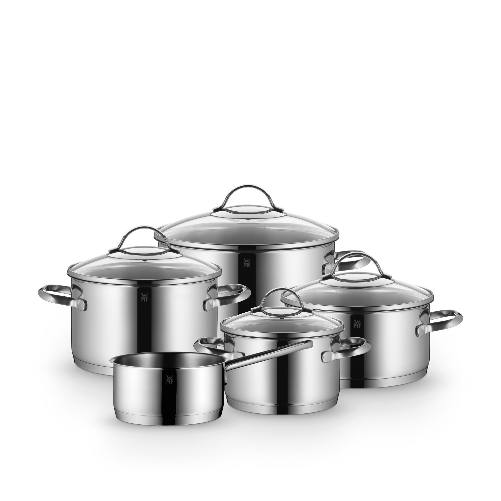 Grytesett Provence Plus 5-delt rustfritt stål induksjon - WMF forfra