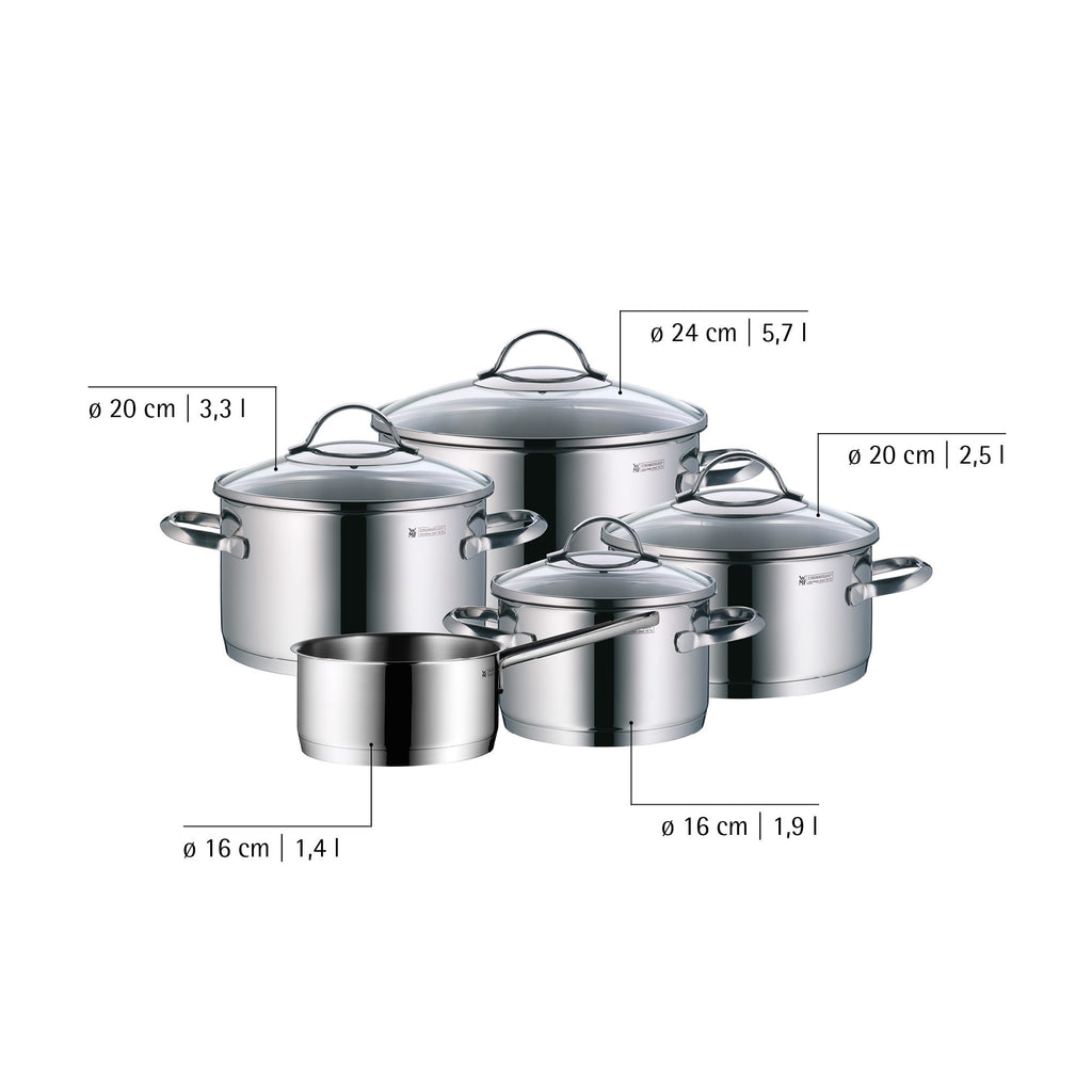 Detalj av grytesett Provence Plus 5-delt rustfritt stål induksjon - WMF