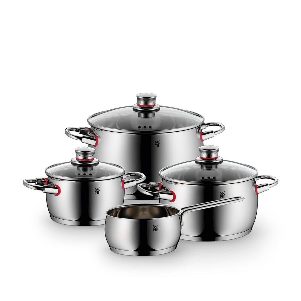 Grytesett Quality One 4-delt rustfritt stål induksjon - WMF forfra