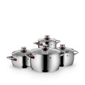 Grytesett Quality One 4-delt rustfritt stål induksjon - WMF forfra