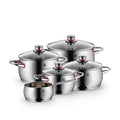 Grytesett Quality One 5-delt rustfritt stål induksjon - WMF forfra