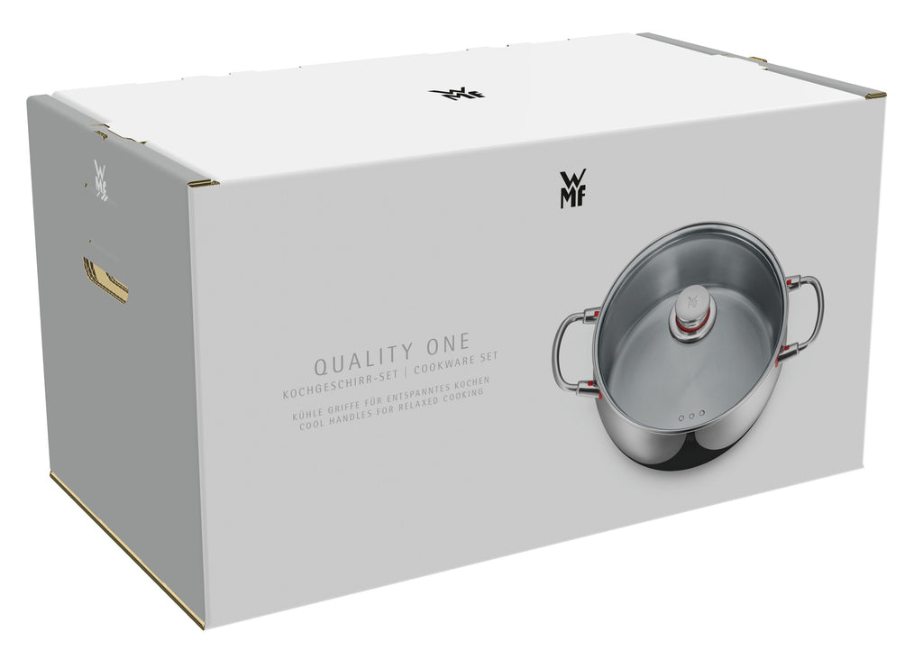 Grytesett Quality One 6-delt rustfritt stål induksjon - WMF med lokk