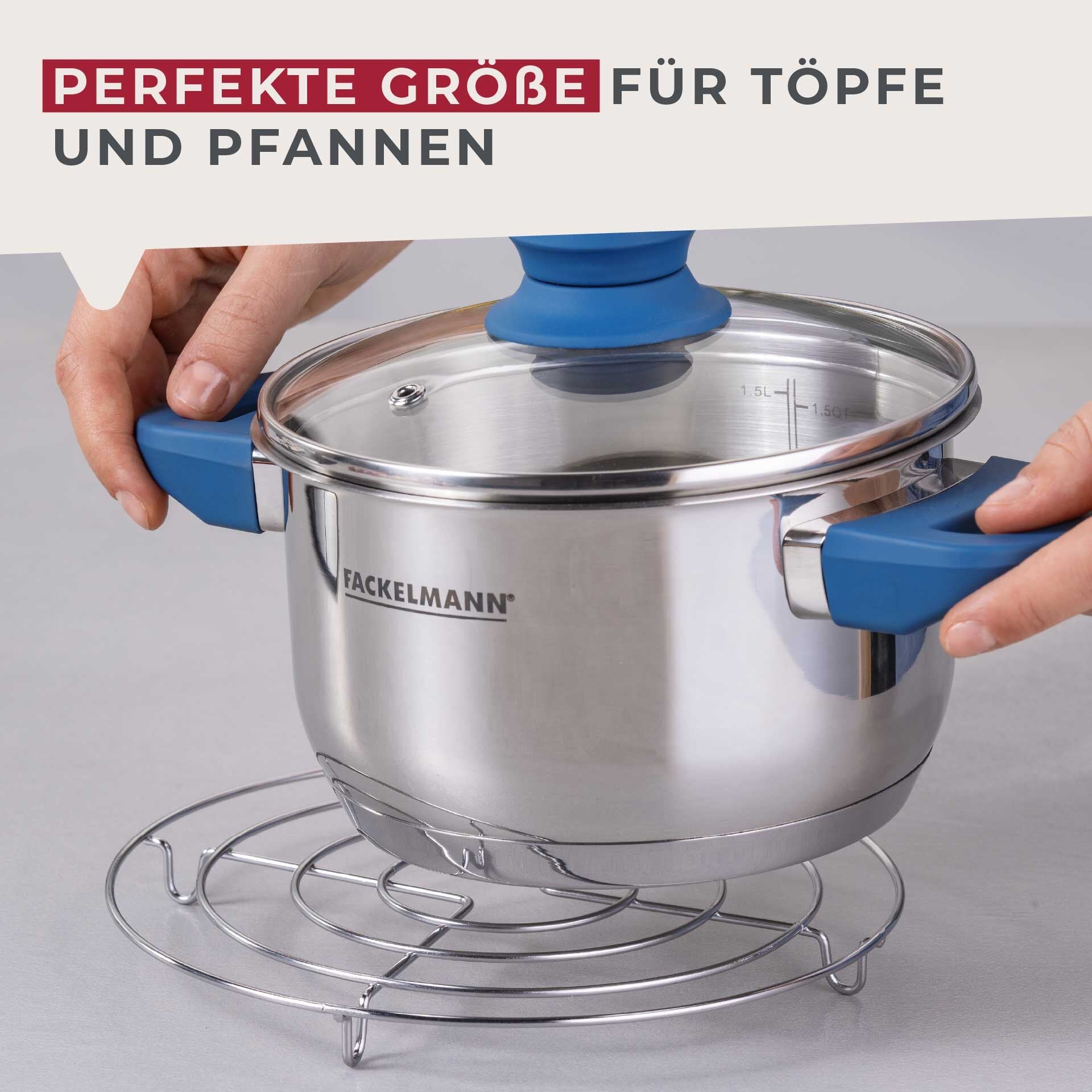 Gryteunderlag rustfritt stål 20 cm - Fackelmann oppheng