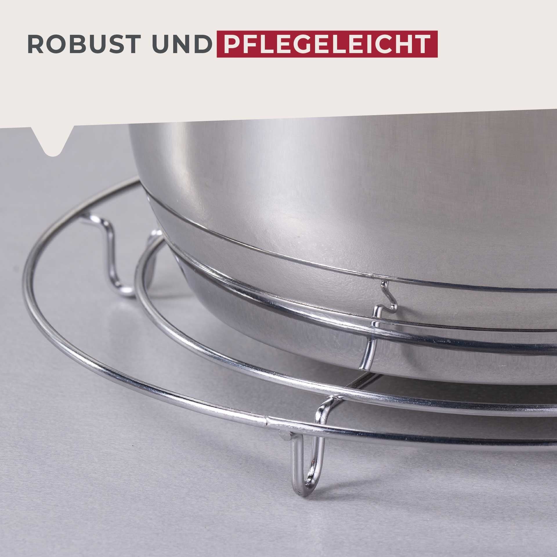 Gryteunderlag rustfritt stål 20 cm - Fackelmann i bruk