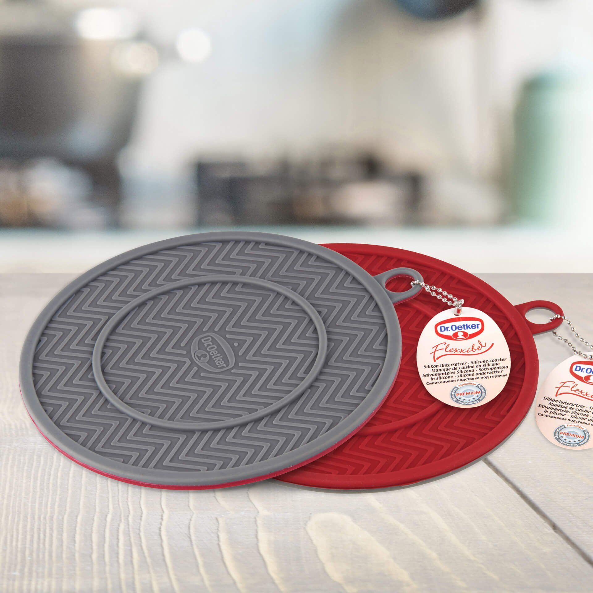 Montert Gryteunderlag silikon Ø18,5 cm Flexxibel Love - Dr. Oetker under gryte