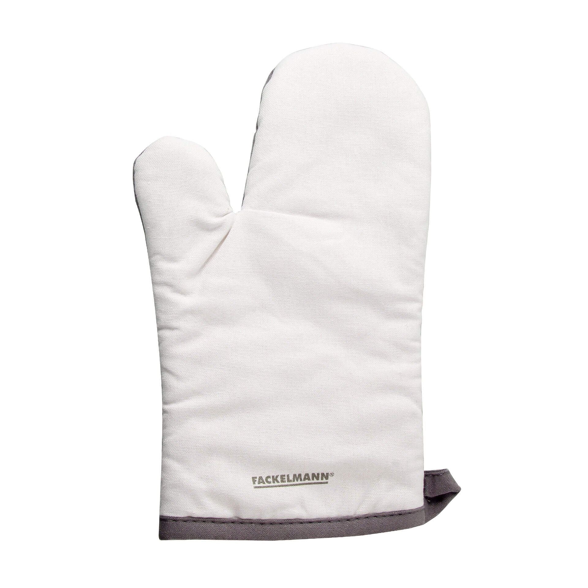 Grytevott bomull hvit/grå 27x18 cm - Fackelmann forfra