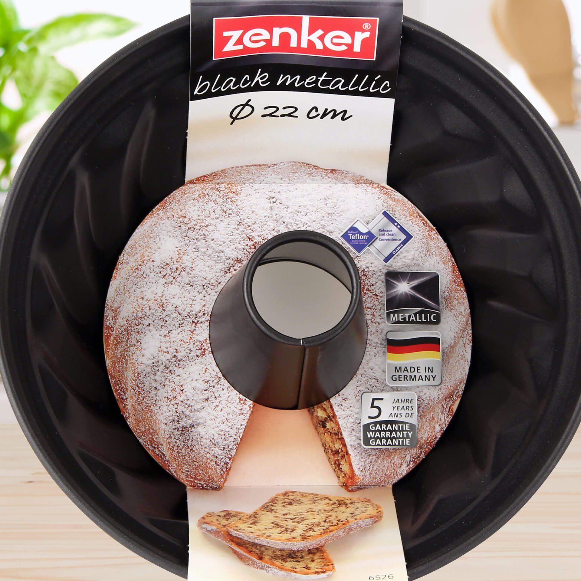 Gugelhupfform 22 cm non-stick Black Metallic - Zenker detalj av non-stick belegg