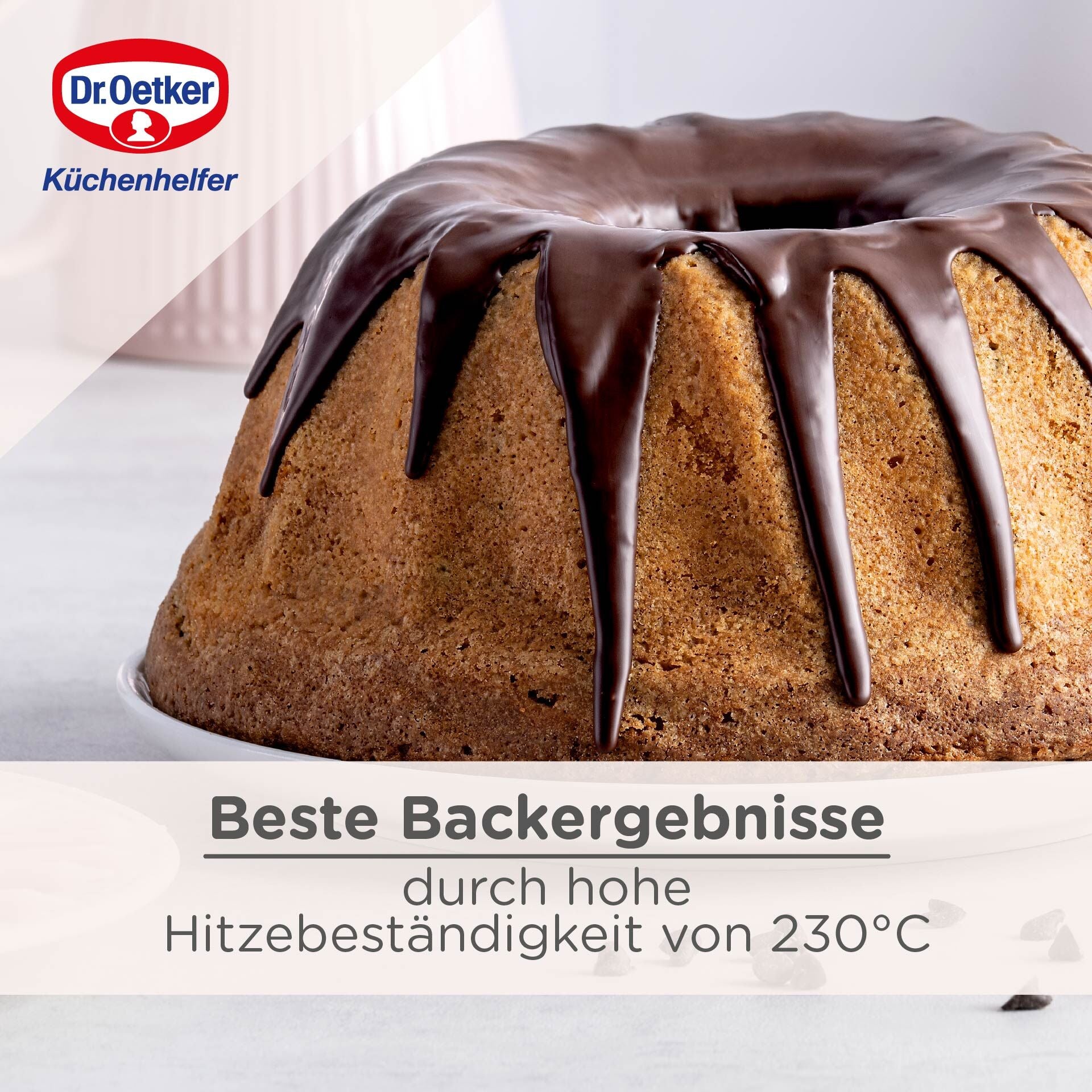 Gugelhupfform Ø22 cm non-stick stål Dr. Oetker med kake
