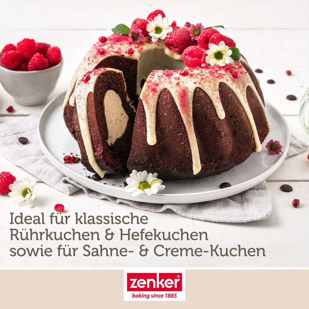 Gugelhupfform Ø25 cm non-stick PFAS-fri stål Zenker montert i ovn