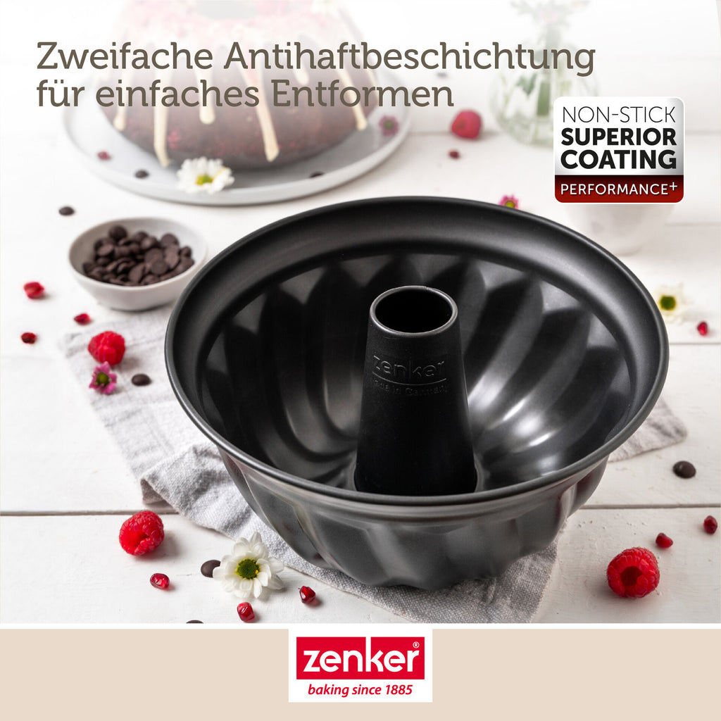 Gugelhupfform Ø25 cm non-stick PFAS-fri stål Zenker sideprofil