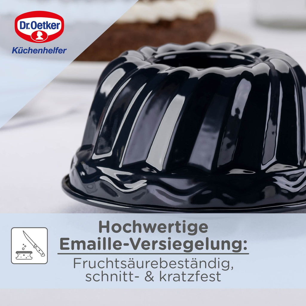 Gugelhupfform emalје Ø18 cm Back-Liebe - Dr. Oetker fra siden