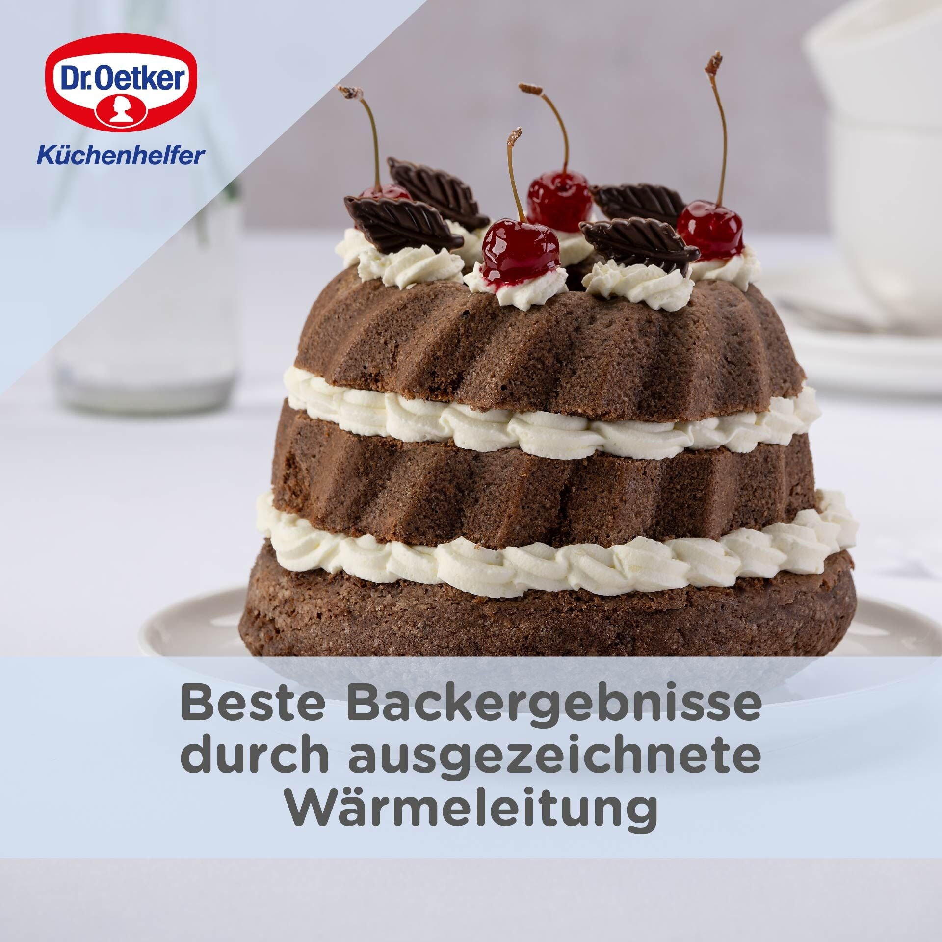 Gugelhupfform emalје Ø18 cm Back-Liebe - Dr. Oetker pakket i gaveeske
